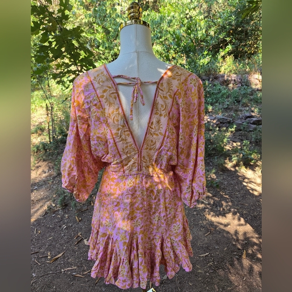 Anthropologie Aakaa Floral Pink and Orange Women's Top - Picture 5 of 6